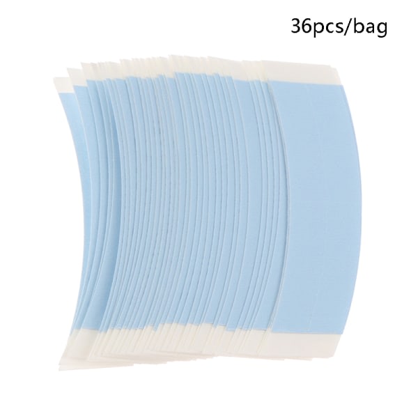 36 stykker blonder front parykk tape selvklebende parykk tape strimler blå