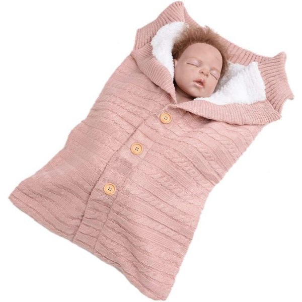 Baby talvinen lämmin makuupussi Pehmeä paksu fleece lämmin peitto rattaiden päiväpeitolle Plus Velv