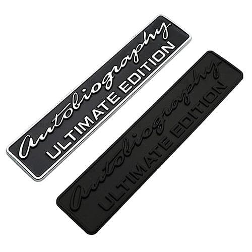 Silver/krom Range Rover Autobiography Ultimate Edition Baklucke-emblem black
