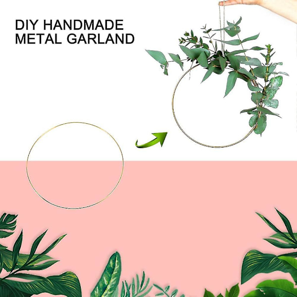 10 stk 30 cm Store Metall Garland Garland Tassel Gull Håndverk Ring