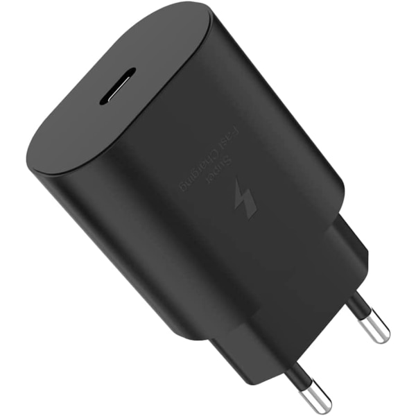 25W Samsung Hurtiglader USB C Laderplugg PPS Laderkontakt