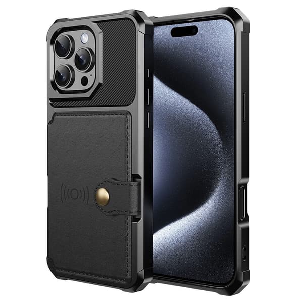 iPhone 16 Pro Kuori Korttitaskulla Musta 82