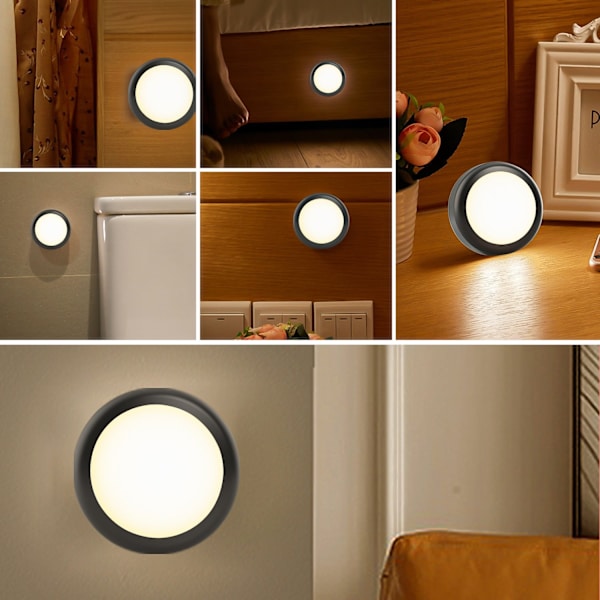 6 stk. LED-forlygter med 2 fjernbetjeninger RGB-design mange farver black