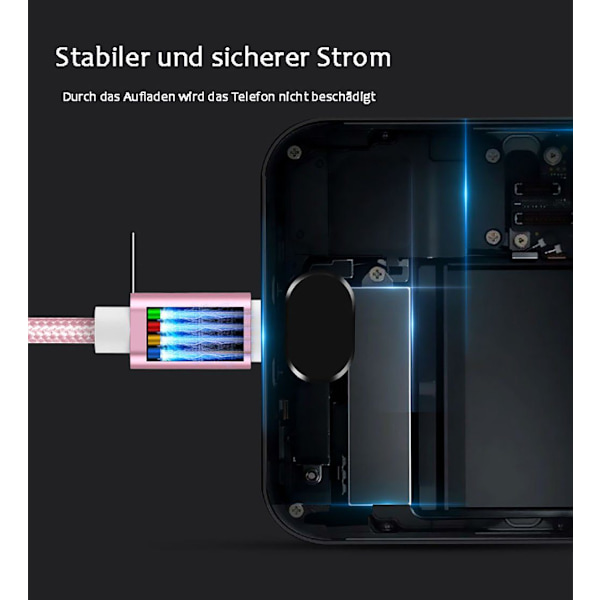 iPhone ladekabel, 1m hurtigladekabel nylon for iPhone 13 12 Pro