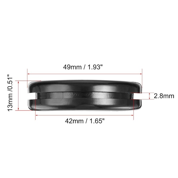 4 kpl kumiläpivienti Pyöreä kaksipuolinen kiinnike johdonsuojaukseen 4PCS