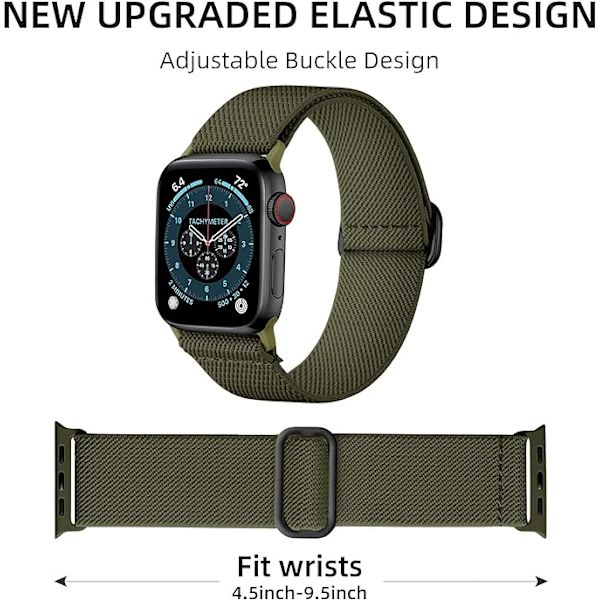 3-pakkaus joustavaa Solo Loop -yhteensopivaa Apple Watch -ranneketta 44 mm 4