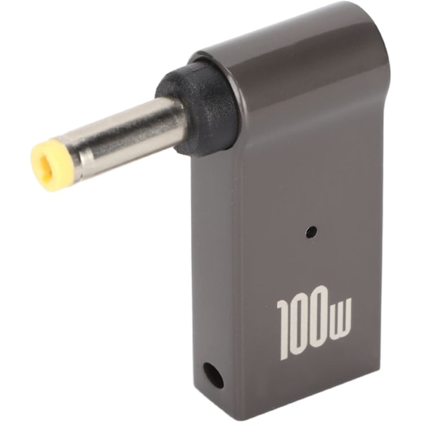 USB C Hona till Likström Hane-adapter, 100W PD Typ C till 5,5x1,7 mm Laddningsportadapter för Bärbar Dator, Snabbladdnings PD-adapter