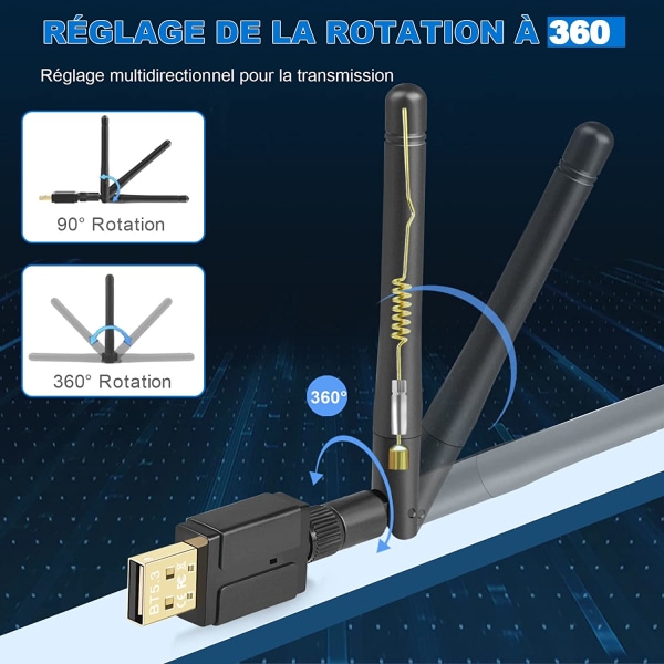 Dongle Bluetooth 5.3, Adapter Bluetooth för PC Bluetooth USB