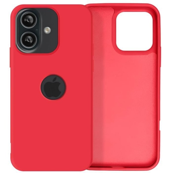 Case for iPhone 16 Plus Soft Touch Matte Flexible Silicone Red