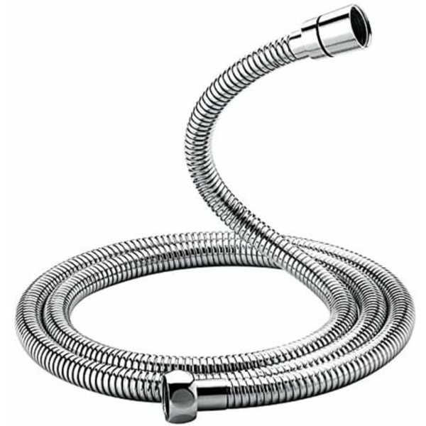 Universal bruseslange (G1/2 tommer, 2m), anti-knæk bruseslange, rustfrit stål/krom