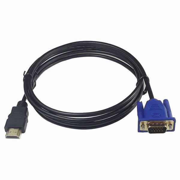 6 fot 1080p HDMI-kompatibel hann til Vga hann videokonverter adapter kabelledning for HDTV DVD