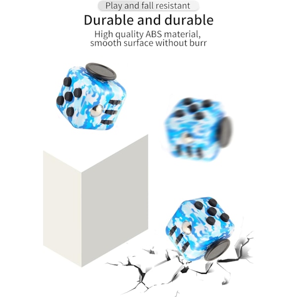 Anti-Stress Fidget Toy Cube Anti Stress Toy Decompressio Camouflage blue