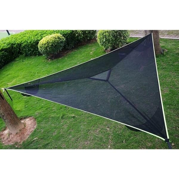 Large Triangular Hammock for Tree Camping, 3-Person Portable Hammock for Outdoor Garden Camping