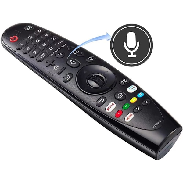 LG Magic Fjernbetjening kompatibel med mange LG-modeller, Netflix og Prime Video Hotkeys null ingen (AKB75855503 MR19BA med stemmemus) Style 4