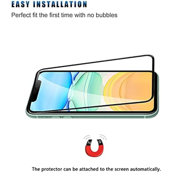 3 täysinäyttöistä näytönsuojaa iPhone 11/XR:lle, erinomainen laatu