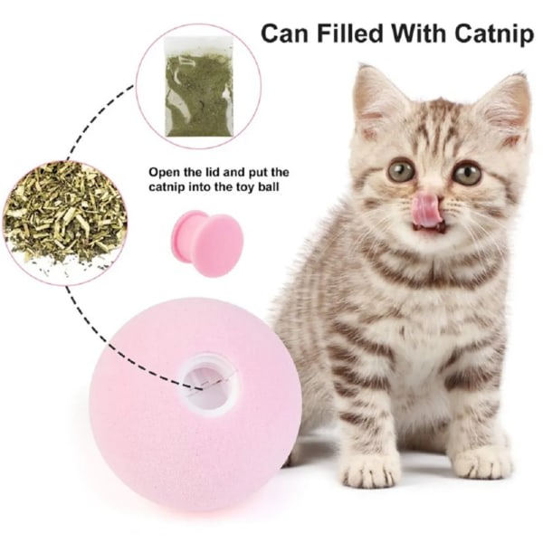 Elektrisk smart kattelegetøj Interaktiv bold Kattespids Kattetræningslegetøj Pet Legebold til katte og killinger (blå)
