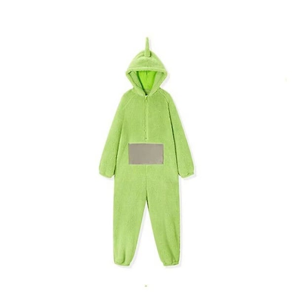 Anime Teletubbies Kostym Vuxen Julpyjamas Pyjamas Sovkläder Jumpsuit Es Grön Green S