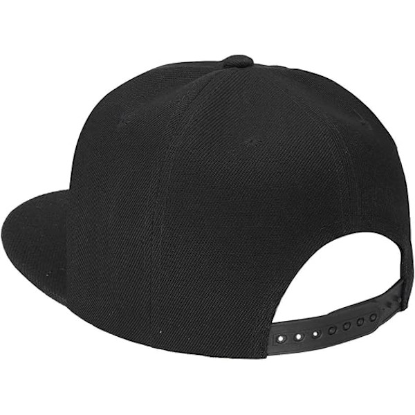 Klassisk Snapback Hat Cap Hip Hop Stil Flad Skygge Ensfarvet Justerbar Størrelse Z-FD-RC-634 black