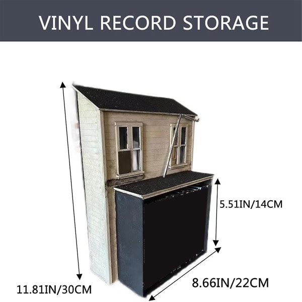 Vinyl Skivförvaring Hållare Cd Display Stand Modern Ornament Träställ Lp Album Deskop Storage