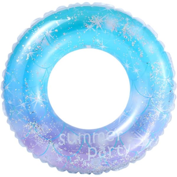 Swimming ring, transparent floating swimming ring, swimming ring for children pool water sports, suitable for 4-9 years old children.