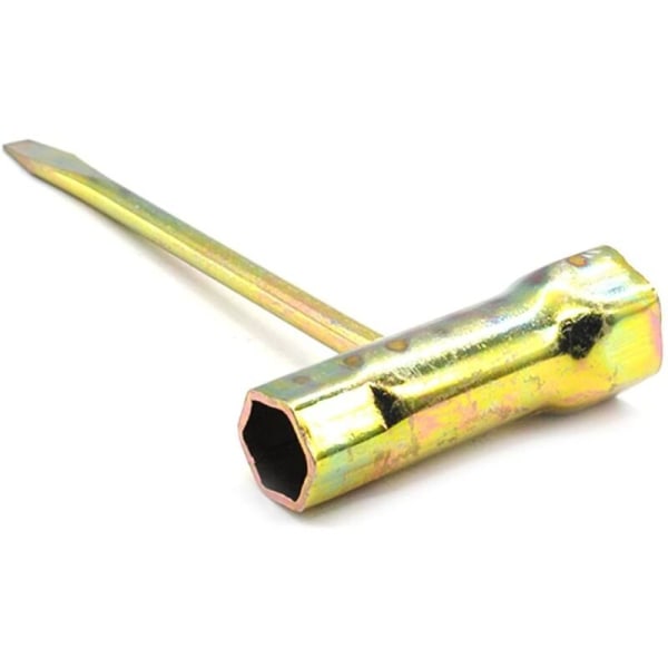 Motorsav tændrørsnøgle og stangmøtrik nøgle 13mm x 19mm, guld, ét stykke