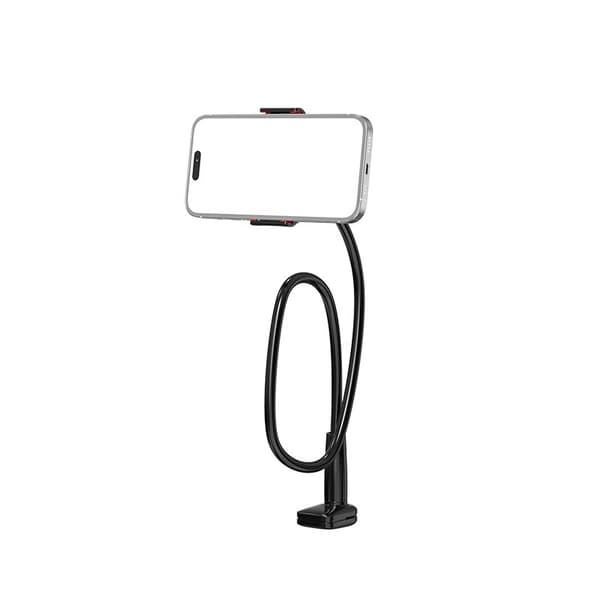 Black - Gooseneck Phone Holder, 360° Adjustable Foldable Phone Holder Compatible with iPhone Series