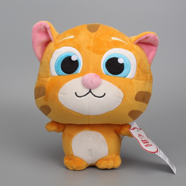 Original Talking Tom Cat And Friends Angela Ben Hank Ginger Tom PLUSH Leksak Fylld Djur för Flickor Pojkar Barn Födelsedagspresent---18CM Ginger Cat 18cm