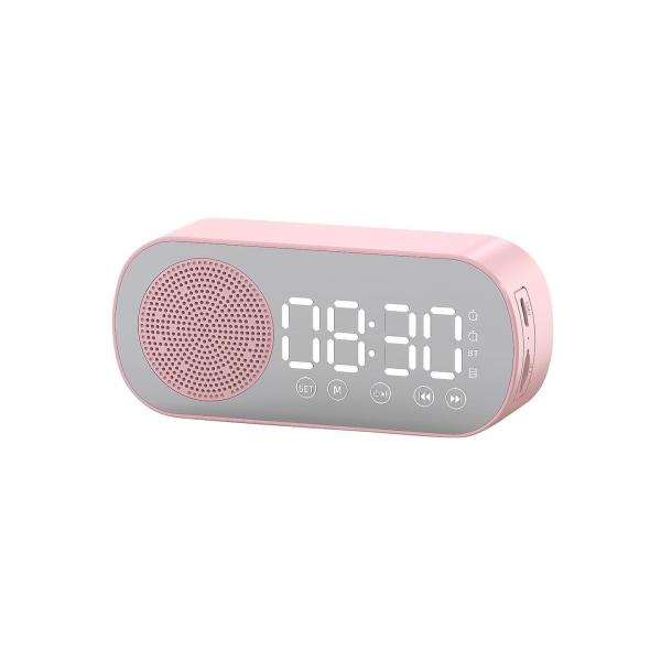 Led Spejl Digitalt vækkeur Big Time Display Bord Trådløs højttaler Subwoofer Musikafspiller Understøtter Bluetooth
