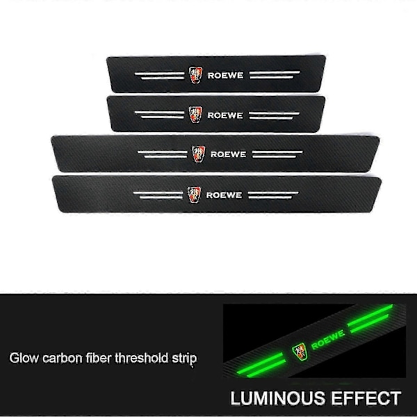 Nytt Automatiskt Dörrtröskelskydd Anti-repor Dörrtröskelskydd Kompatibelt med Biltillbehör fast-WELLNGS Roewe 4pcs