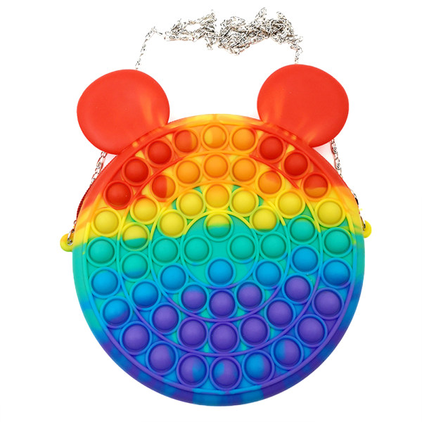 Push Bubble Fidget Lelu Sensorinen lelu Simple dimple käsilaukku Rainbow Mickey