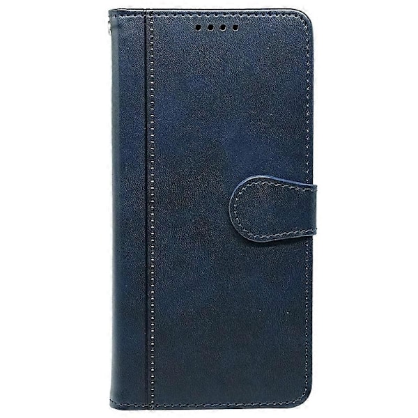 Kompatibelt med Nothing Phone (3a) Skal Kalvtextur Läder Ställ Bokstil Mobilskal - Röd-Perfekt Blue