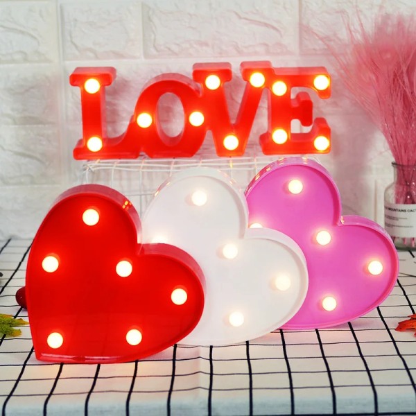 Mors dag - LED-lyset elsker kærlighed rødt love red 30cm*10cm*4cm