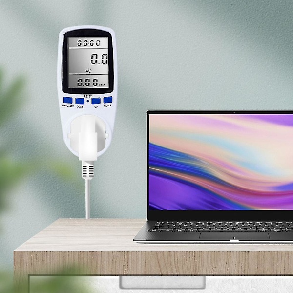 Digital LCD Energimåler Wattmeter Overvågningsenhed Watt Effekt Måling Analysator (Størrelse: Br Stik)