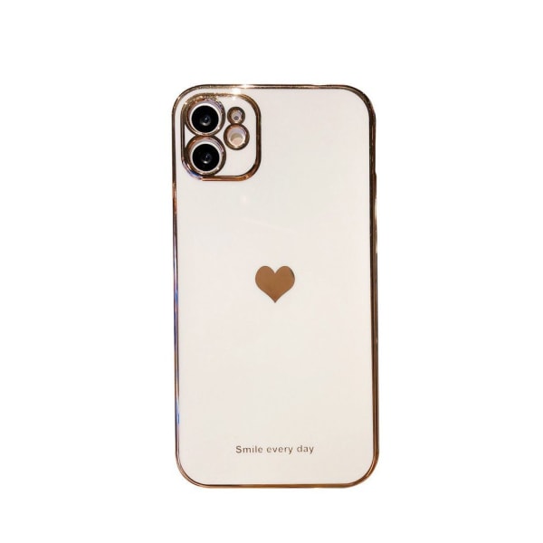 Kompatibel med iPhone 13 etui, sødt hjertemønster, luksus mobiltelefon cover