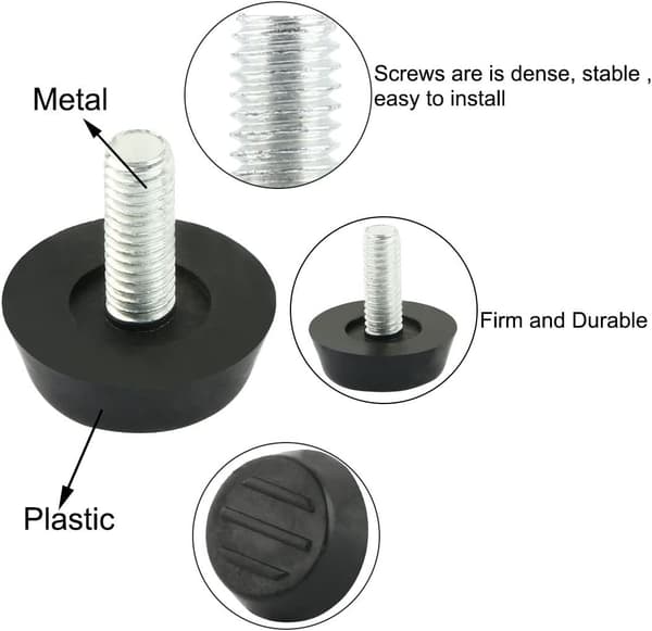 20 stk M6 x 20mm Nivelleringsfødder Justerbare Møbelfod Justerbar