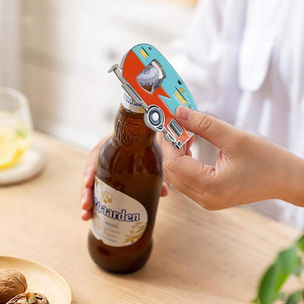 Magnetisk Flasköppnare med Kylskåpsmagneter, Husbil Flasköppnare Husvagn Öppnare Unik Öl Present Idé för Husbilsälskare Cool