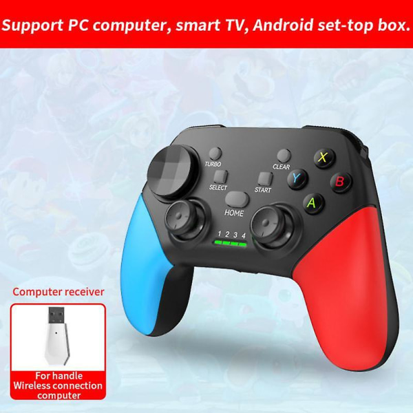 2.4g trådløs gamepad Bluetooth-kompatibel gamepad til Switch computer mobiltelefon spilcontroller