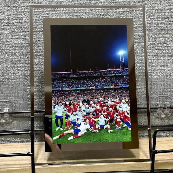 Europeisk Cup Yamal Fotballstjerne Bilde Ramme Dekorativt Maleri med Hjemmelekser Deltakelse i Europacupen som gave til venner, familie og fans! 5 6 inches