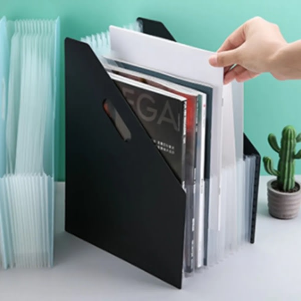 Desktop Folder Organizer Lagerholder Multilayer Expanding Box Office Shrine A4 Papir Dokumentmappe