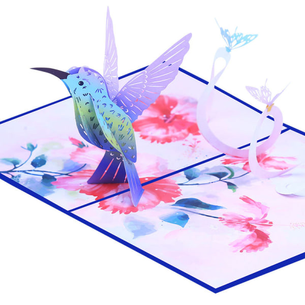 Hummingbird Pop Up -kortti Äitienpäivä onnittelukortti äidille tai W B