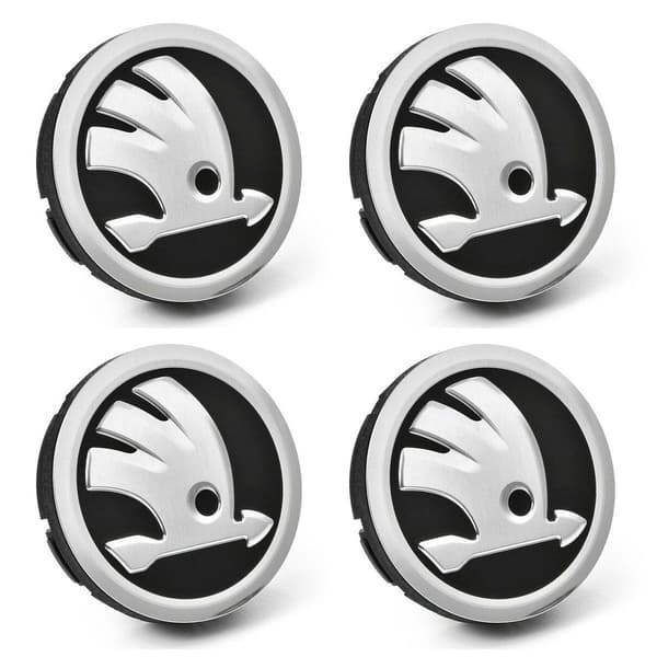 Skoda Centerkapsler / Hjulkapsler Bil Emblem - 4-pak 60 56 mm
