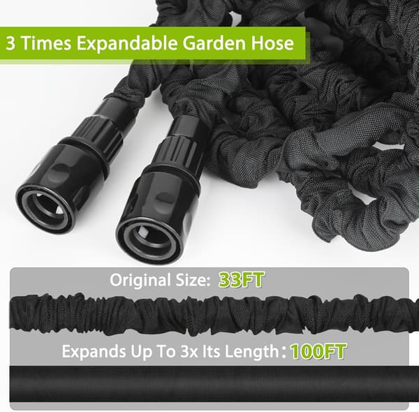 Expandable Garden Hose - 30 Meter Flexible, Expanding Water Hose, Lightweight, Leak-Proof with 7-Function Spray Gun