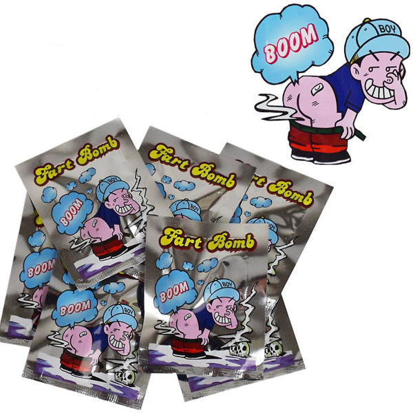 10 st Stora Bomb Nasty Smelly Fart Bags Prank Joke Trick Party Filler Roliga Gags