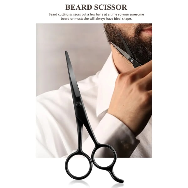 Set professional beard comb brush care man oval brush styling hair comb + beard scissors