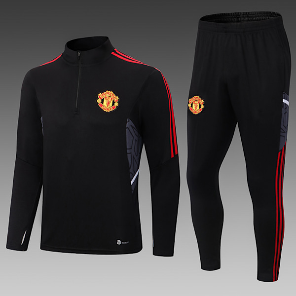 22-23 Manchester United Voksen/Børn Langærmet Fodboldtrøje_xx M