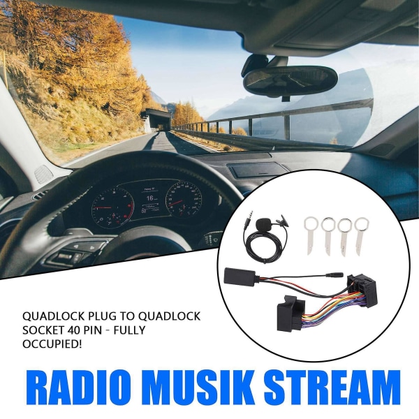 Auton Bluetooth-kaapeliadapteri Ford Fiesta Focus Mondeo Kuga Sony 6000cd -radioon musiikin suoratoistoon