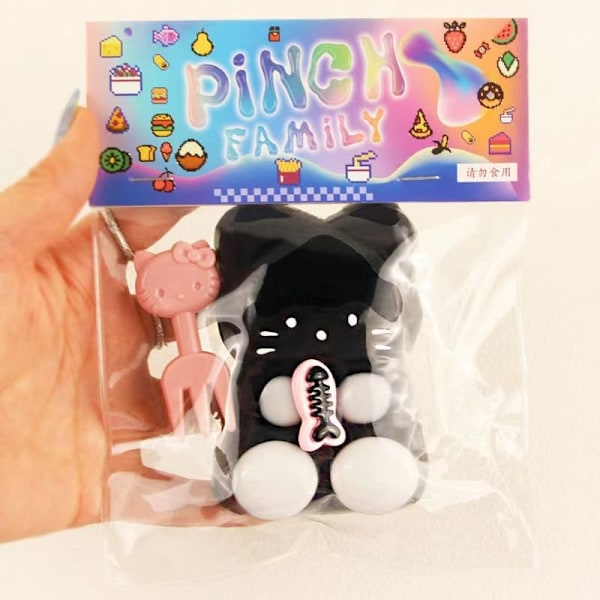1 stk Squishy Kat Klemme Legetøj, Squishy Kat Kawaii Klæbrig Squishies Stressaflastende Squishies til Børnefødselsdagsgaver, Klem Familie Squishy Legetøj