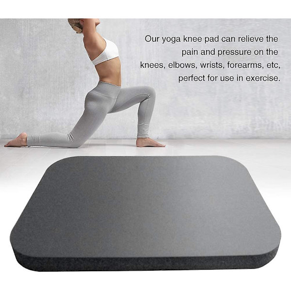 Yogamåtte knæpude, yogamåtte fitness ekstra tyk skum sportsmåtte skridsikker høj densitet, rektangulær yogamåtte knæpude til pilates og