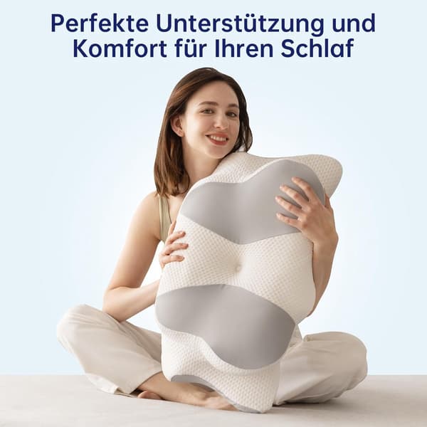 Ergonomisk Kudde - Kudde Nacksmärta - För Rygg-, Mage- och Sidosovare - Memory Foam - Sovkudde - Kudde