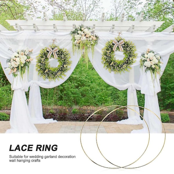 10 stk 30 cm Store Metall Garland Garland Tassel Gull Håndverk Ring
